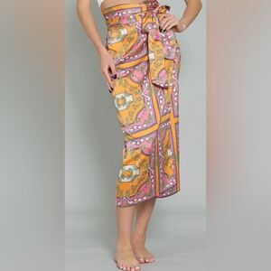 Colorful Geometric Print Skirt